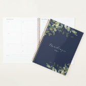 Elegant minimalistisch marineblauw groen planner (Display)