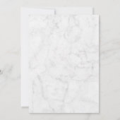 Elegant Minimalistisch marmer White Grey Kaart (Achterkant)