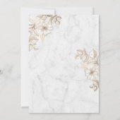 Elegant Minimalistisch marmer White Grey M002 Kaart (Achterkant)