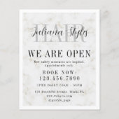 Elegant minimalistisch marmer wit lijst flyer (Achterkant)