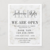 Elegant minimalistisch marmer wit lijst flyer (Voorkant)