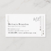 Elegant minimalistisch marmeren Visitekaartje perf (Achterkant)
