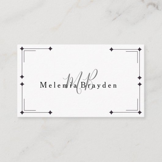 Elegant minimalistisch marmeren Visitekaartje perf (Voorkant)