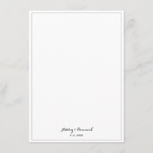 Elegant minimalistisch menu Bindrand (Achterkant)