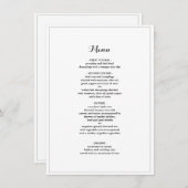 Elegant minimalistisch menu Bindrand (Voorkant / Achterkant)