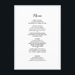 Elegant minimalistisch menu Bindrand<br><div class="desc">Elegant Minimalist Border Black and White Wedding Dinner Menu - U kunt dit eenvoudige en elegante trouwmenu helemaal aanpassen en personaliseren. Bewerk opties.</div>