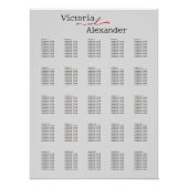 Elegant minimalistisch met rode accenten zitkaart perfect poster (Voorkant)