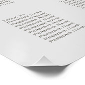 Elegant minimalistisch met rode accenten zitkaart perfect poster (Hoek)