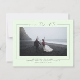 Elegant minimalistisch Mint Green bewaart de Datum Save The Date