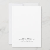 Elegant minimalistisch modern afstudeerfeest kaart (Achterkant)