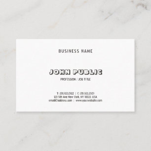 Elegant Minimalistisch Modern Black White Sjabloon Visitekaartje