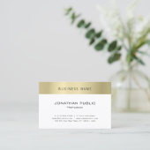 Elegant minimalistisch, modern design Gold Plain L Visitekaartje (Staand voorkant)