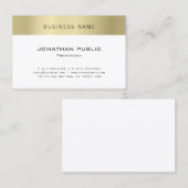 Elegant minimalistisch, modern design Gold Plain L Visitekaartje (Voorkant / Achterkant)