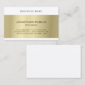 Elegant minimalistisch, modern design Gold Plain L Visitekaartje (Voorkant / Achterkant)