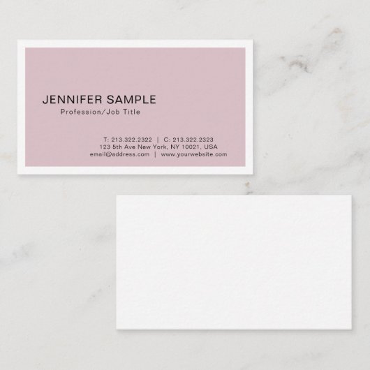 Elegant minimalistisch modern design met hoge kwal visitekaartje (Voorkant / Achterkant)