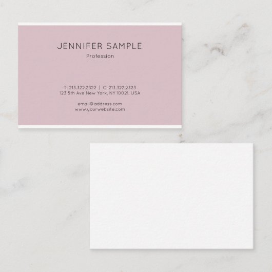 Elegant minimalistisch modern design professioneel visitekaartje (Voorkant / Achterkant)