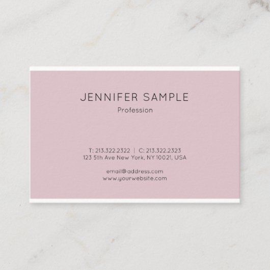 Elegant minimalistisch modern design professioneel visitekaartje (Voorkant)