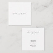 Elegant minimalistisch modern design Sjabloon tren Vierkante Visitekaartje (Voorkant / Achterkant)