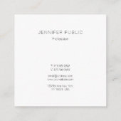 Elegant minimalistisch modern design Sjabloon tren Vierkante Visitekaartje (Achterkant)
