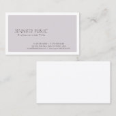 Elegant minimalistisch modern design Trendy Plain Visitekaartje (Voorkant / Achterkant)