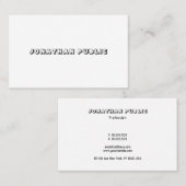 Elegant minimalistisch modern, eenvoudig ontwerp S Visitekaartje (Voorkant / Achterkant)