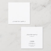 Elegant minimalistisch modern eenvoudig ontwerp Sj Vierkante Visitekaartje (Voorkant / Achterkant)