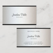 Elegant minimalistisch, modern, eenvoudig papier,  visitekaartje (Voorkant / Achterkant)