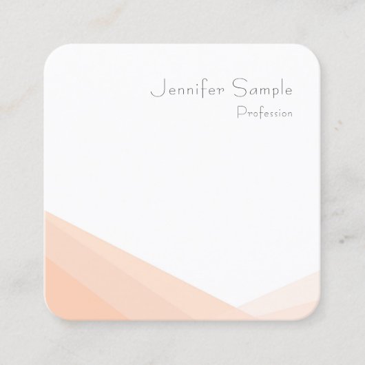 Elegant minimalistisch, modern, eenvoudig professi vierkante visitekaartje (Voorkant)