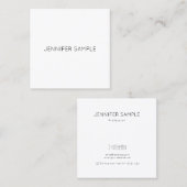 Elegant minimalistisch, modern, eenvoudig Sjabloon Vierkante Visitekaartje (Voorkant / Achterkant)