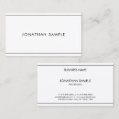 Elegant minimalistisch, modern, eenvoudig visitekaartje (Voorkant / Achterkant)