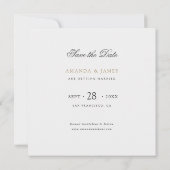 Elegant minimalistisch, modern Gold aangepast Save The Date (Achterkant)