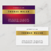 Elegant minimalistisch modern Gold Band-ontwerp Visitekaartje (Voorkant / Achterkant)