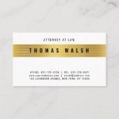 Elegant Minimalistisch Modern Gouden Ringontwerp Visitekaartje (Achterkant)