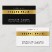 Elegant Minimalistisch Modern Gouden Ringontwerp Visitekaartje (Voorkant / Achterkant)