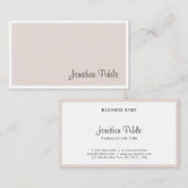 Elegant minimalistisch modern handschrift, eenvoud visitekaartje (Voorkant / Achterkant)