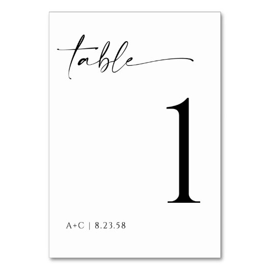 Elegant minimalistisch modern handschrift huwelijk kaart (Achterkant)
