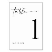 Elegant minimalistisch modern handschrift huwelijk kaart (Voorkant)