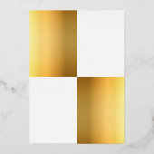 Elegant minimalistisch modern huwelijk wit en goud folie uitnodiging (Achterkant)