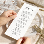 Elegant minimalistisch modern huwelijksdiner menu<br><div class="desc">Voor verdere aanpassing,  te klikken gelieve de "pas verder"verbinding aan en ons ontwerphulpmiddel te gebruiken om deze sjabloon te wijzigen.</div>