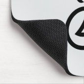 Elegant minimalistisch modern initiaal op grijs muismat (Hoek)