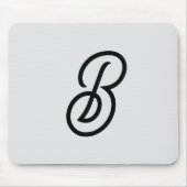 Elegant minimalistisch modern initiaal op grijs muismat (Voorkant)