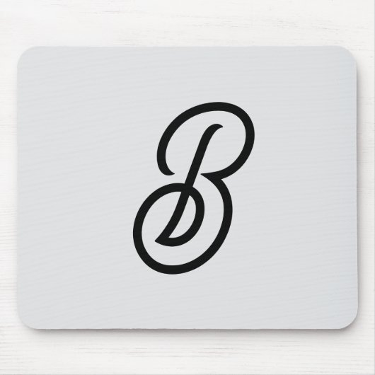 Elegant minimalistisch modern initiaal op grijs muismat (Voorkant)