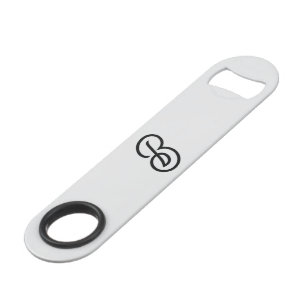 Elegant minimalistisch modern initiaal op grijs speed flessenopener