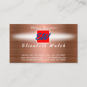 Elegant minimalistisch modern koper op gouden lijn visitekaartje