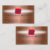 Elegant minimalistisch modern koper op gouden lijn visitekaartje (Voorkant / Achterkant)