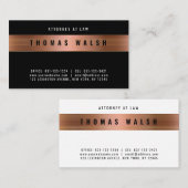 Elegant minimalistisch modern koperen gouden band  visitekaartje (Voorkant / Achterkant)