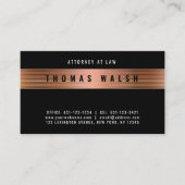 Elegant minimalistisch modern koperen gouden band  visitekaartje (Voorkant)