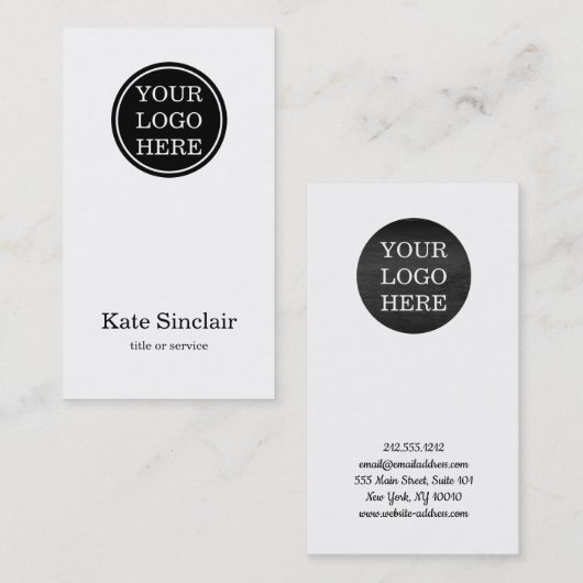 Elegant minimalistisch modern Logo Visitekaartje (Voorkant / Achterkant)