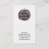 Elegant minimalistisch modern Logo Visitekaartje (Achterkant)