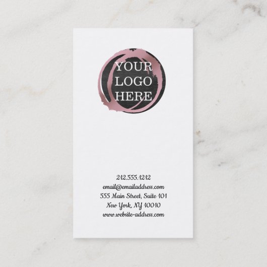 Elegant minimalistisch modern Logo Visitekaartje (Achterkant)